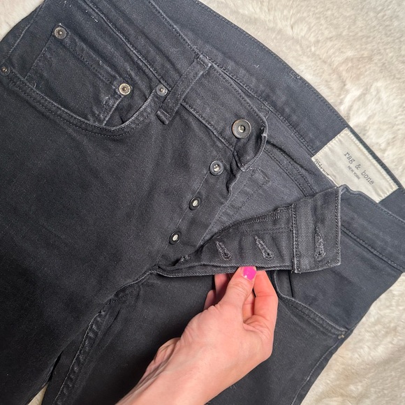 Rag & Bone Extra Slim Black denim - size 32 - Picture 2 of 8